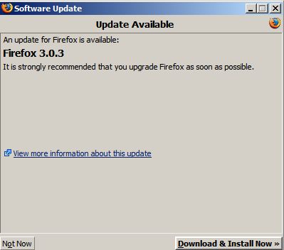 Firefox update available