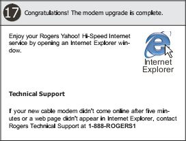 Invitation to use the Internet Explorer icon